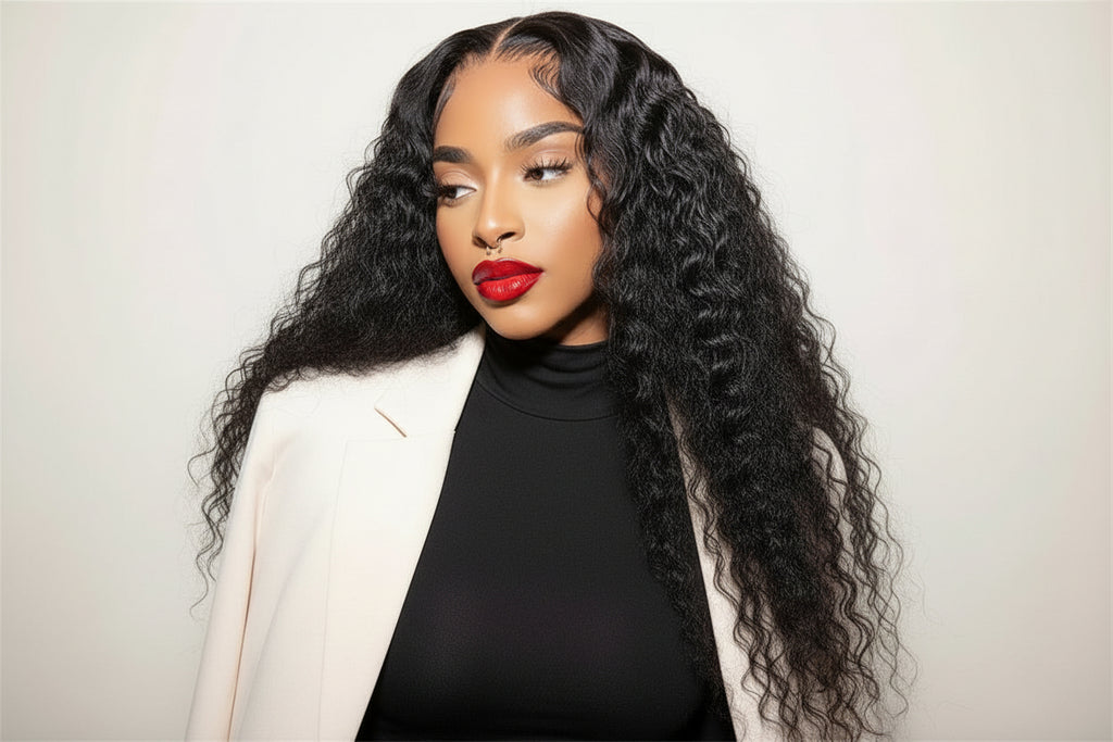 Deep‑Wave Glueless HD Lace Front Wig – 200% Density, 13×4 Full Frontal