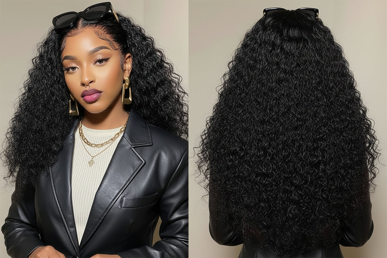 Deep‑Wave Glueless HD Lace Front Wig – 200% Density, 13×4 Full Frontal