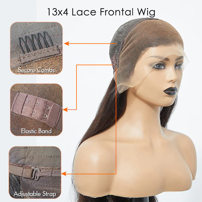 200% Density 13x4 Full Frontal Lace Wig Body Wave, 100% Human Hair, 200% Density