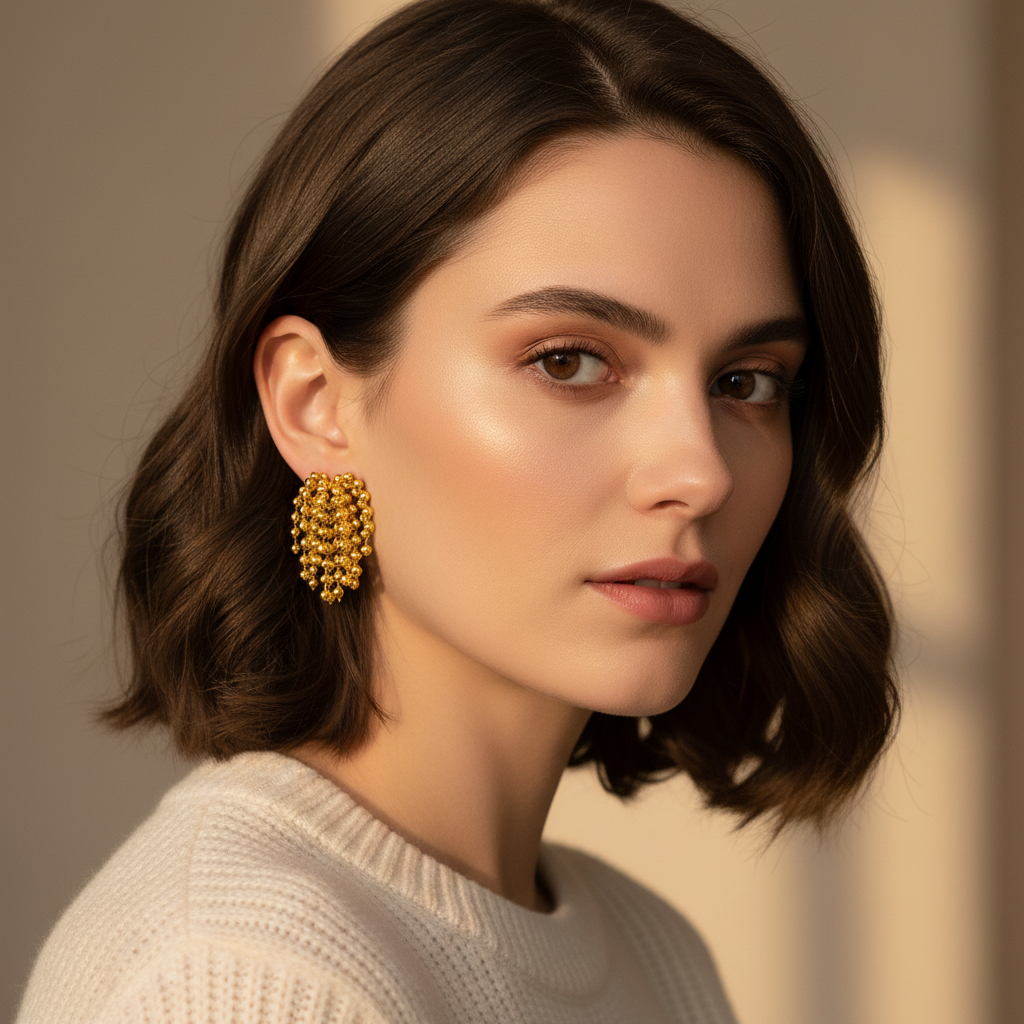 Earrings lifestyle close-up