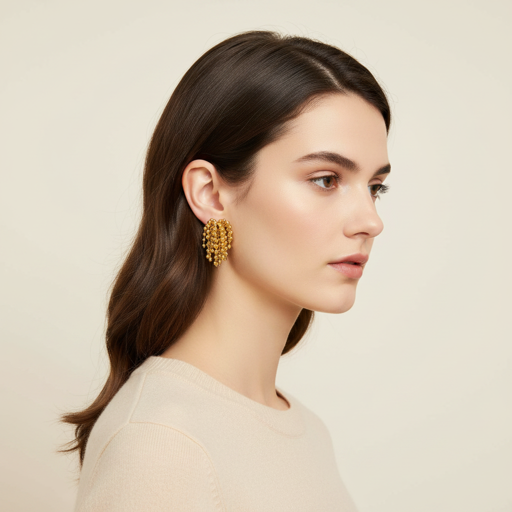Earrings lifestyle side profile