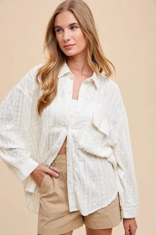 Button Down Drop Shoulder Shirt - The PM Edit