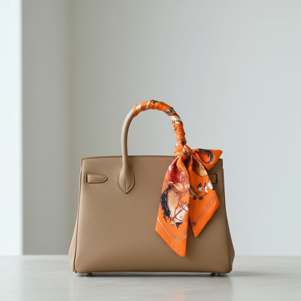 Equestrian Scarf Orange — Bag Accent