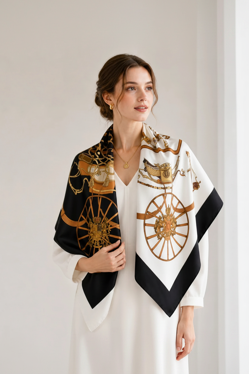Equestrian Wheel Scarf — Shawl