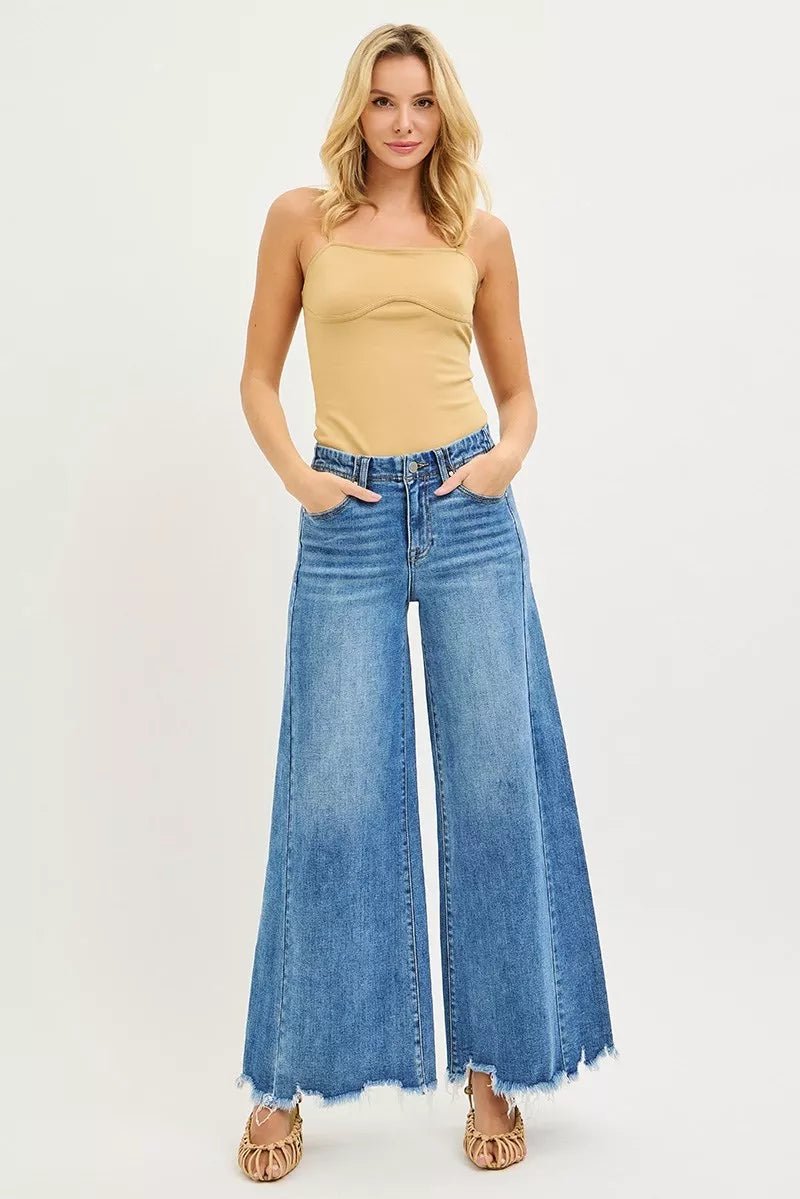 High Rise Ankle Wide Jeans - The PM Edit