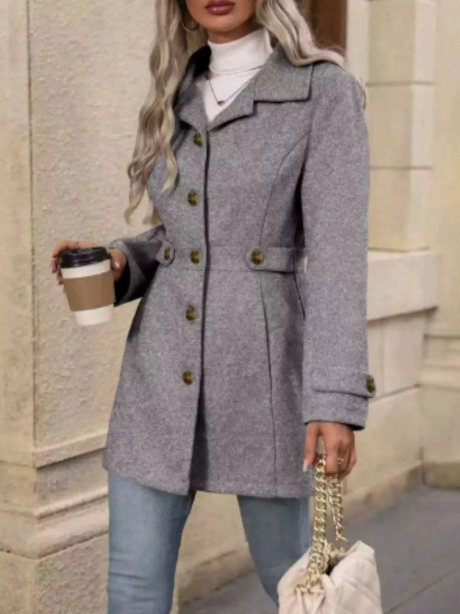 Button Up Long Sleeve Coat - The PM Edit