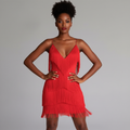 Fringe Dress Red New Model