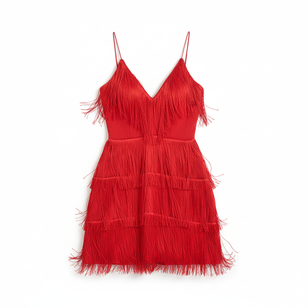 red fringe dress asos ASOS Fringe Slouchy Off Shoulder Maxi Dress in Red