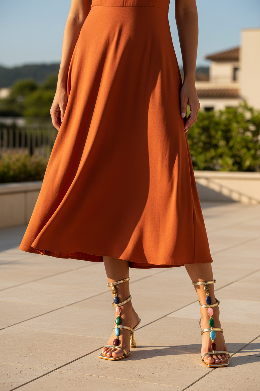 Gemstone Sandals — Full Body