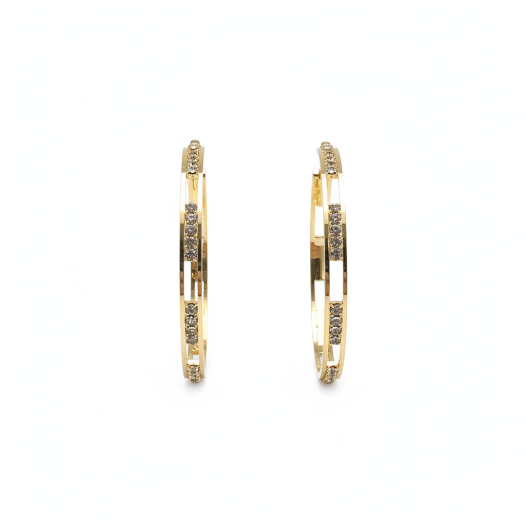 Gold Double Track Hoop Solo