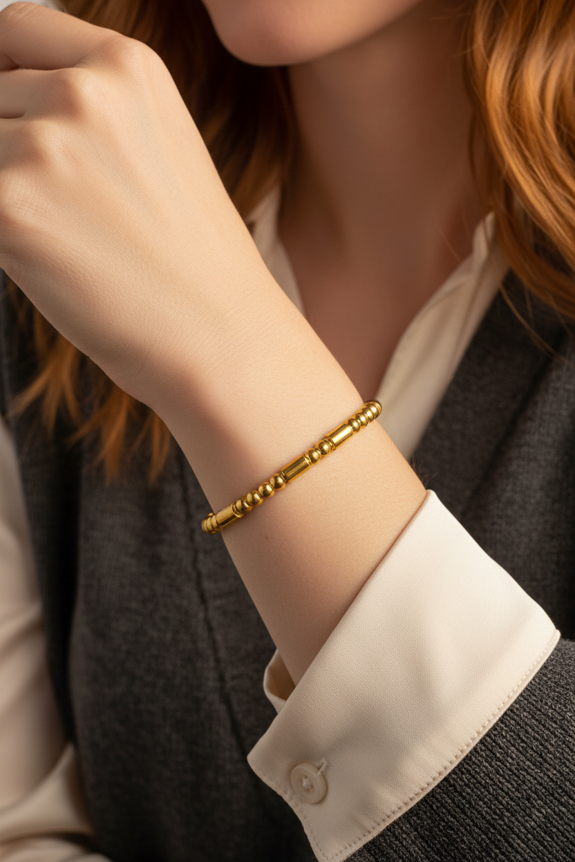 Gold YH2605A bangle lifestyle