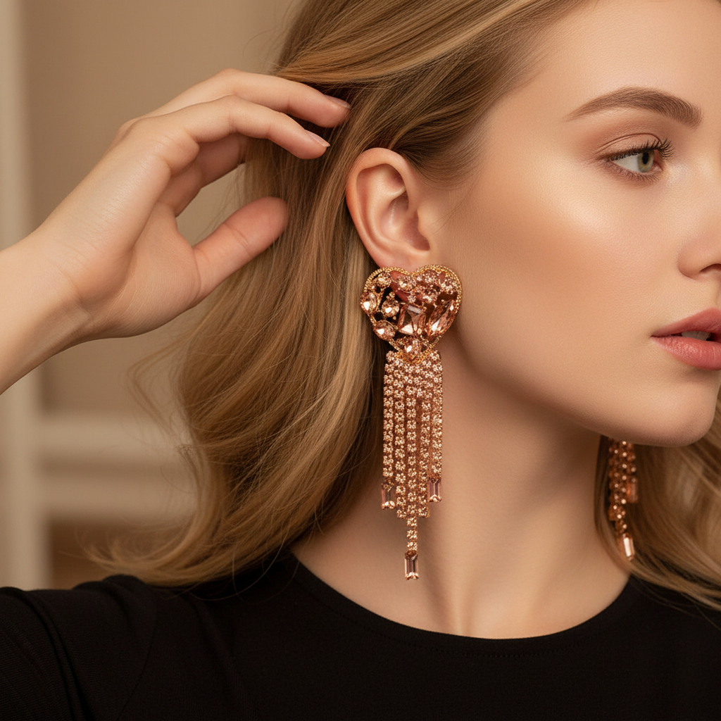 Heart Tassel Peach