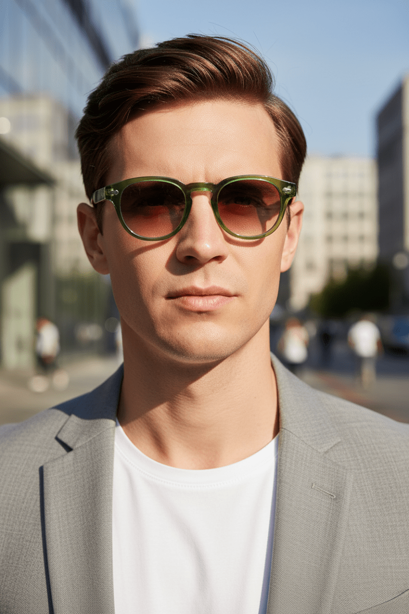 Round UV400 Sunglasses | Plastic Frame - The PM Edit