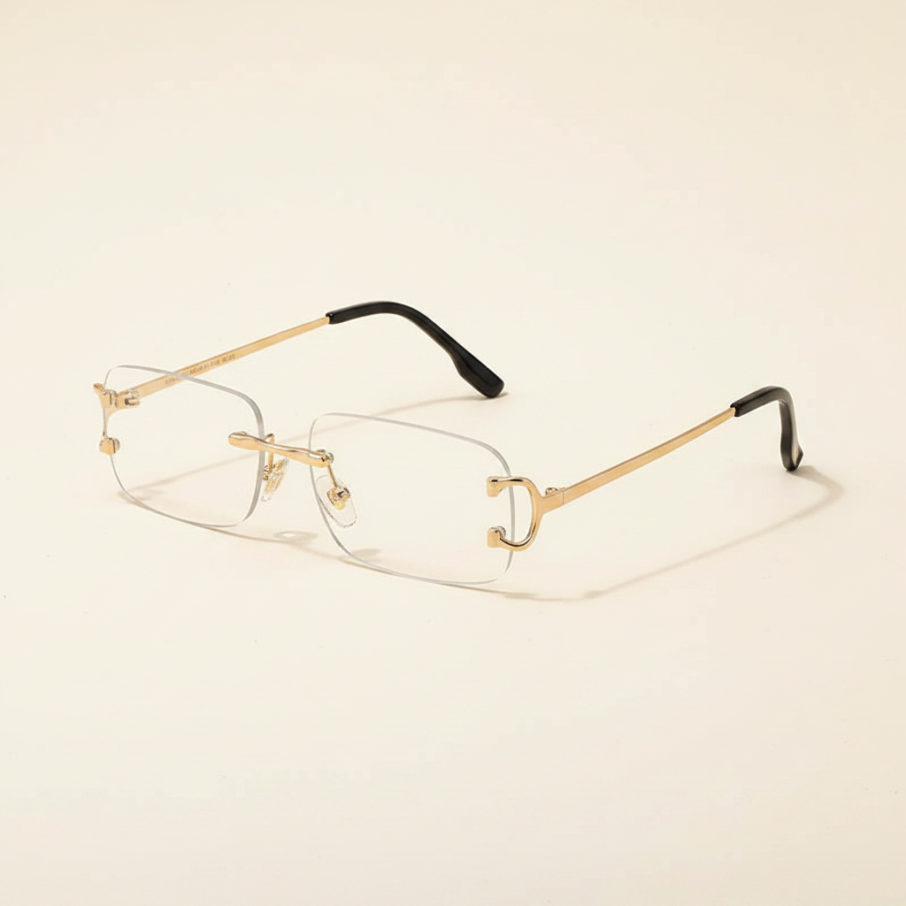 Transparent rectangular UV400 sunglasses product image