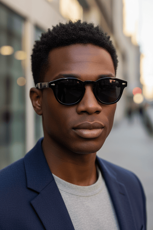 Round UV400 Sunglasses | Plastic Frame - The PM Edit