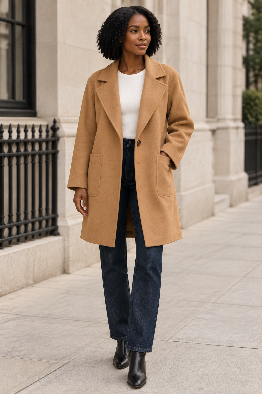 Khaki trench coat