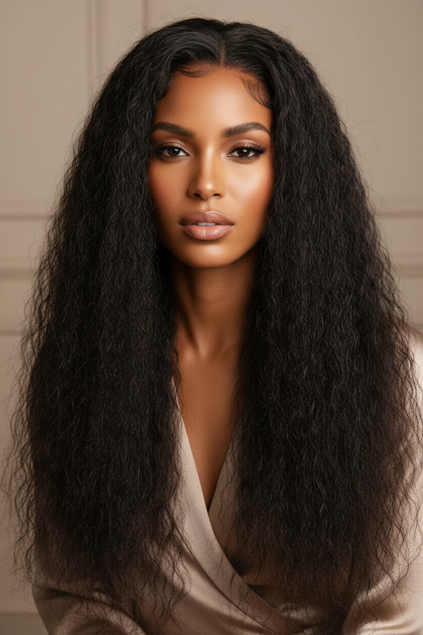 Kinky Straight Wig Lifestyle 1