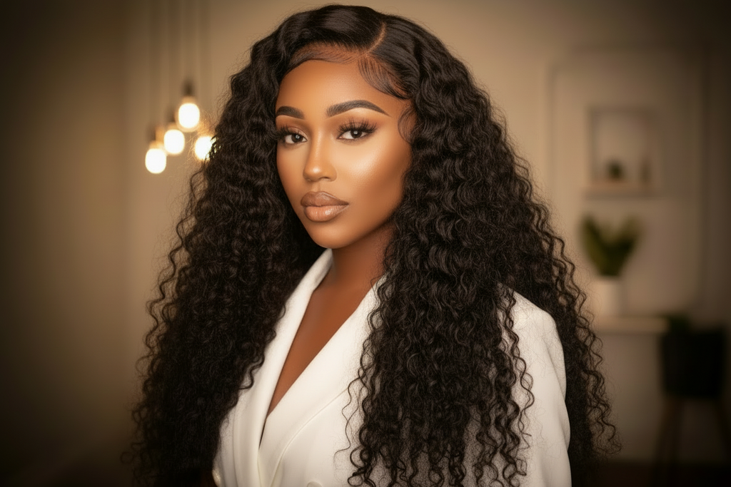 Deep‑Wave Glueless HD Lace Front Wig – 200% Density, 13×4 Full Frontal