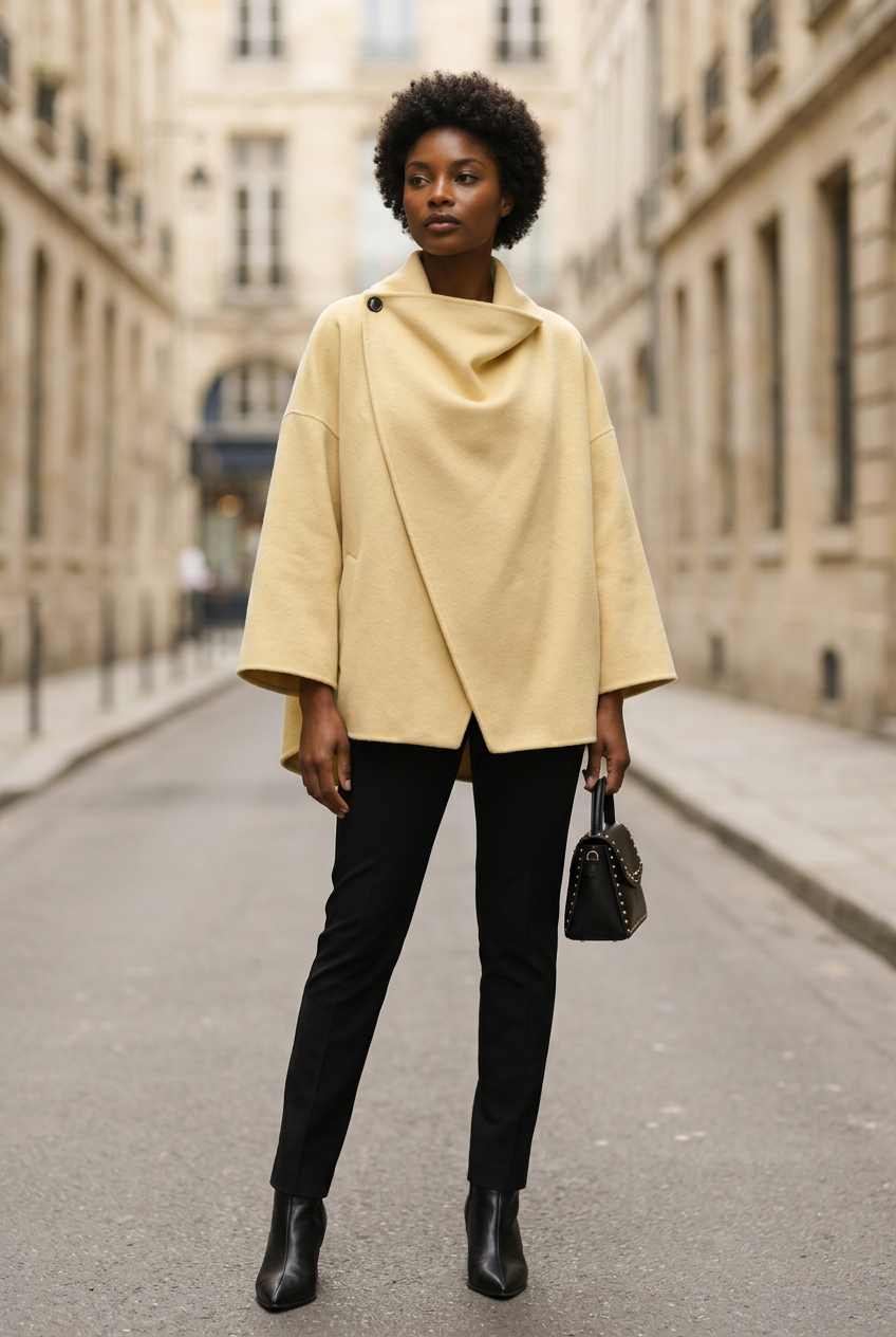Light Yellow cape — full-body