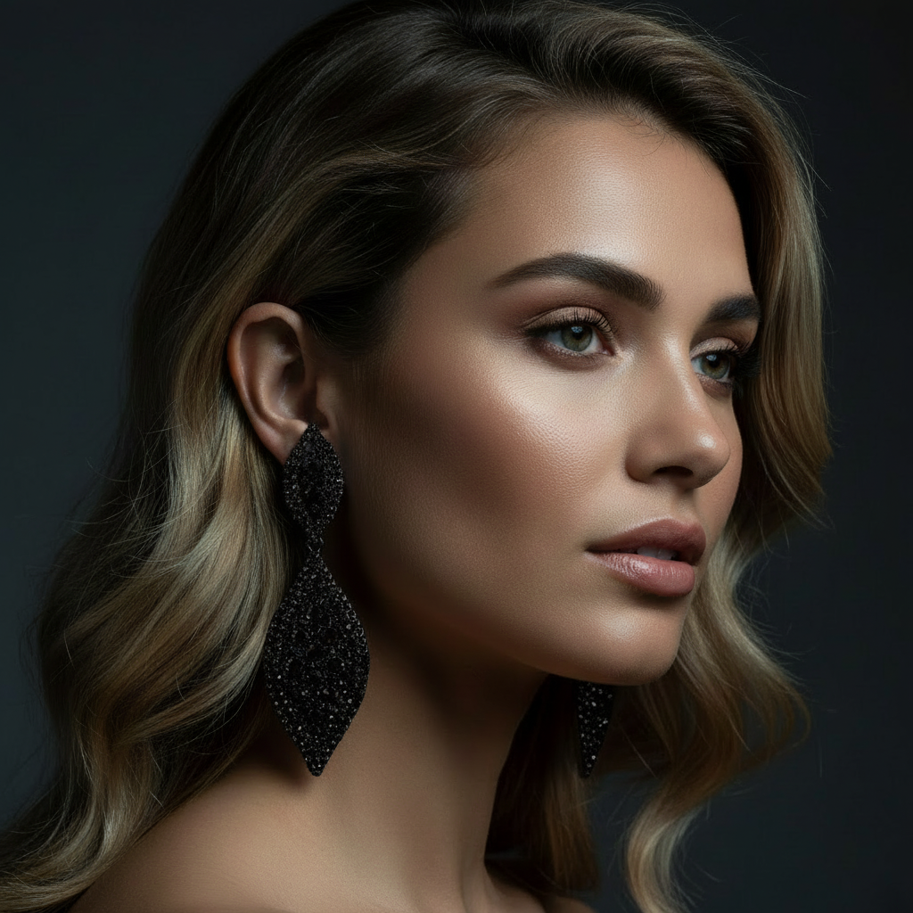 Marquise Leaf Black