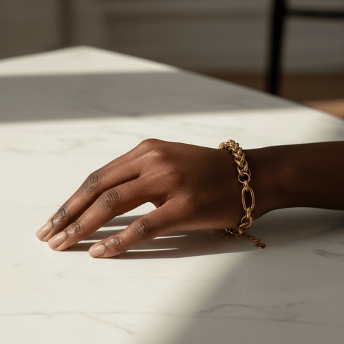 Mixed Chain Bracelet | Paperclip & Wheat Chain | 18K Gold & Silver | The PM Edit - The PM Edit