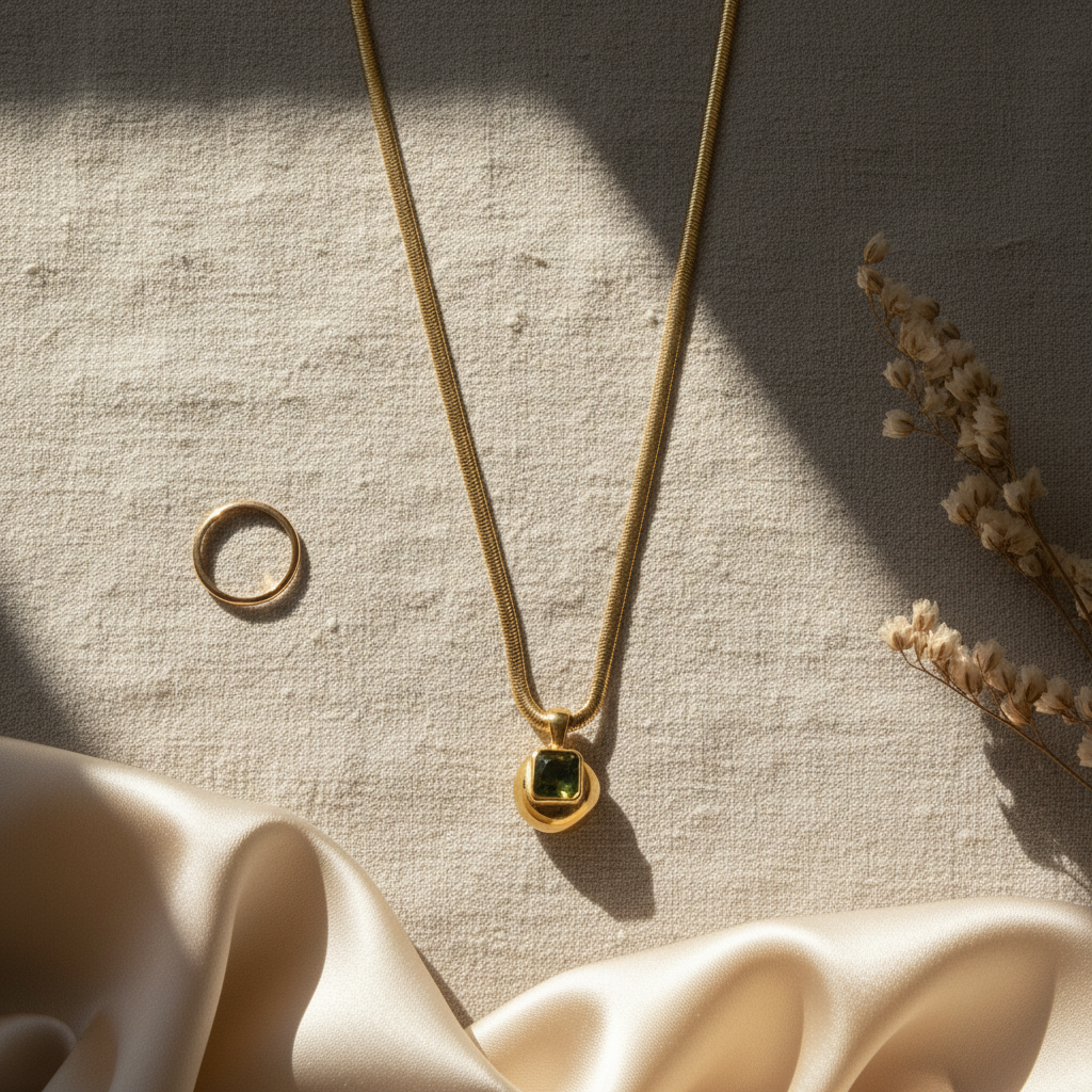 Necklace Flat Lay Editorial