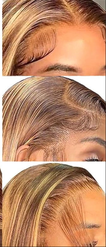 5x5 P4/27 Honey Blonde Ombre Highlight HD Lace Front Wig | 180% Density | 100% Human Hair