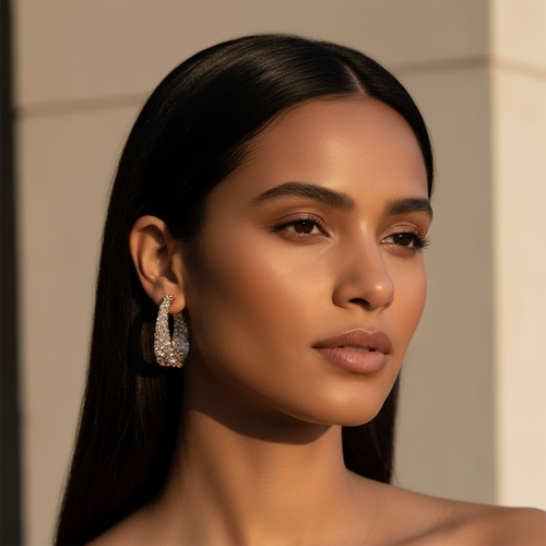 Pavé C-Hoop Mixed Crystals Outdoor