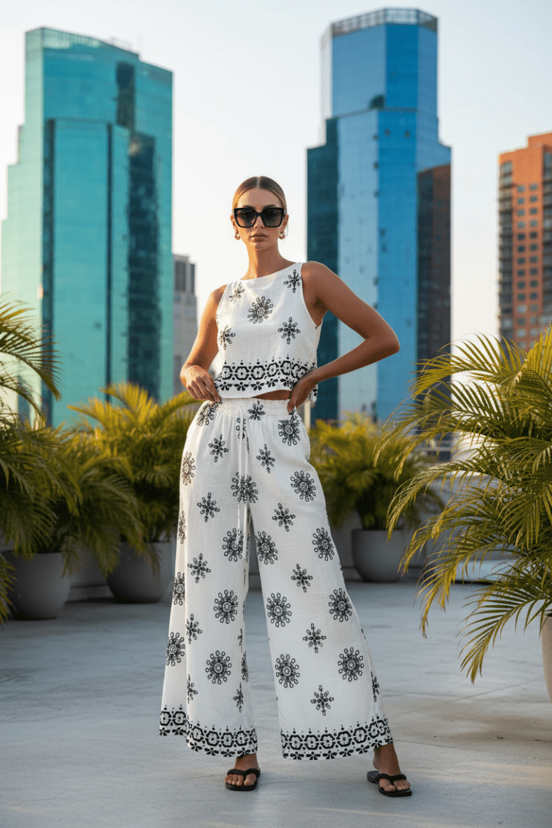 Printed Tank and Pants Set - The PM Edit