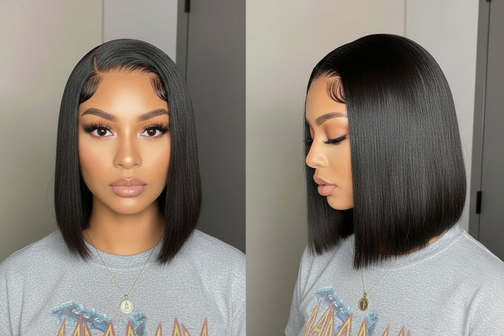 13x4 HD Lace Front Short Bob Wig 180% Density | 100% Human Hair