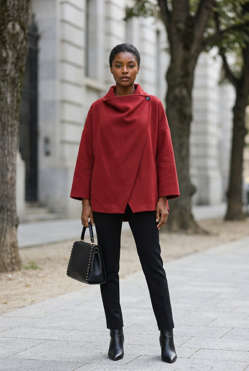 Red cape — full-body