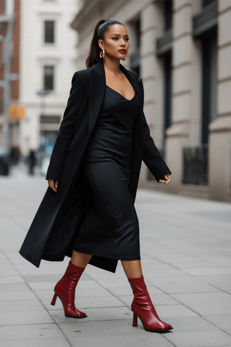 Square Toe Sock Ankle Boot - The PM Edit