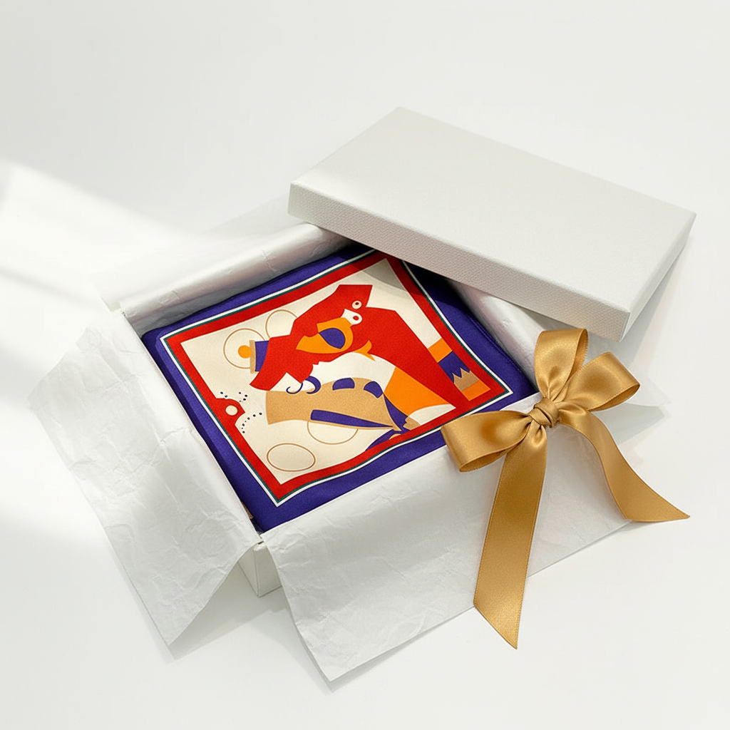 Red/Orange/Purple Scarf — Gift Box
