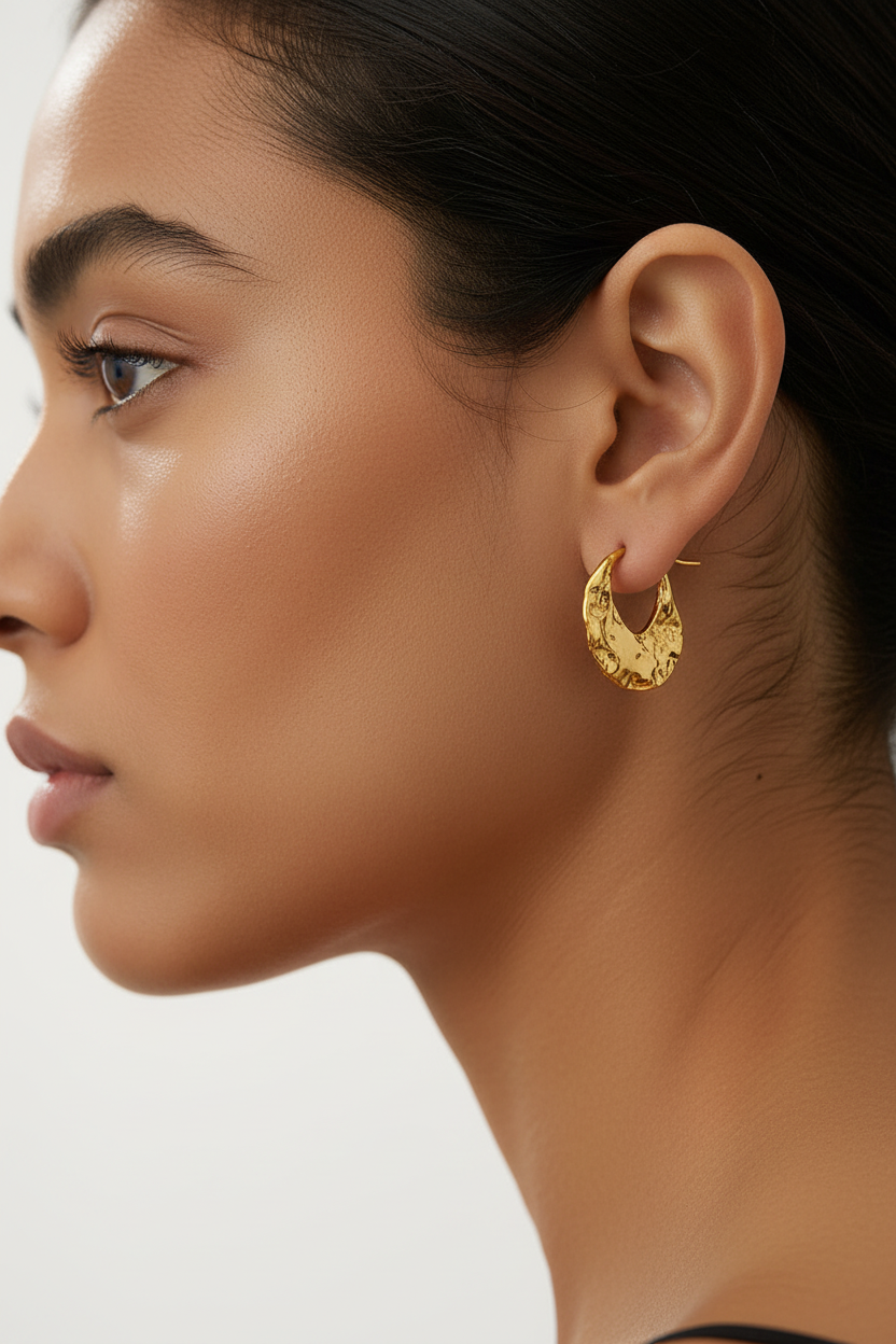 Reference-led earring close-up
