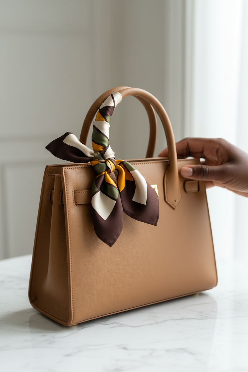 Retro Color Block Scarf — Bag