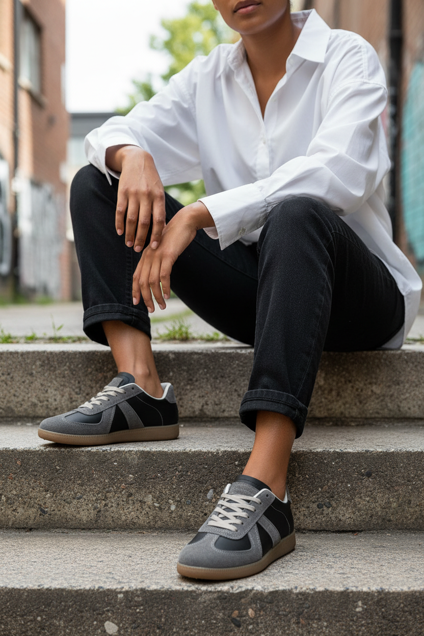 Retro Sneakers Black Lifestyle