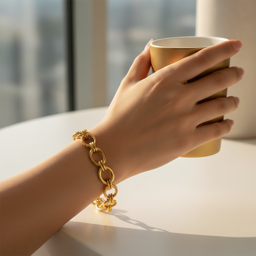 Rolo Chain Bracelet Lifestyle 3