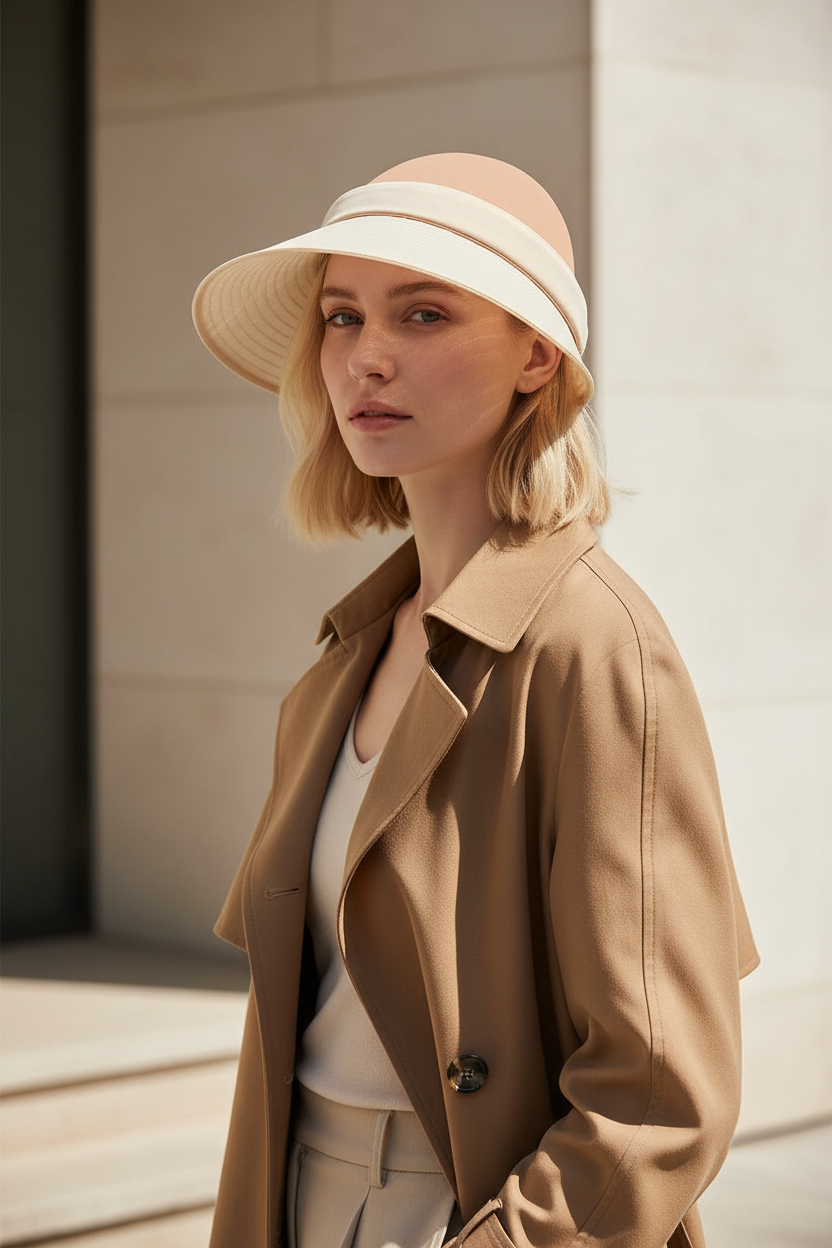 Sun Visor Hat — Beige