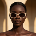Sunglasses - Beige Black Model