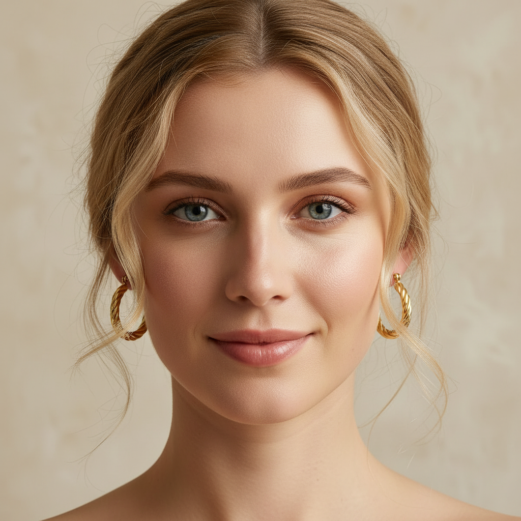 Twisted Gold Blonde Model