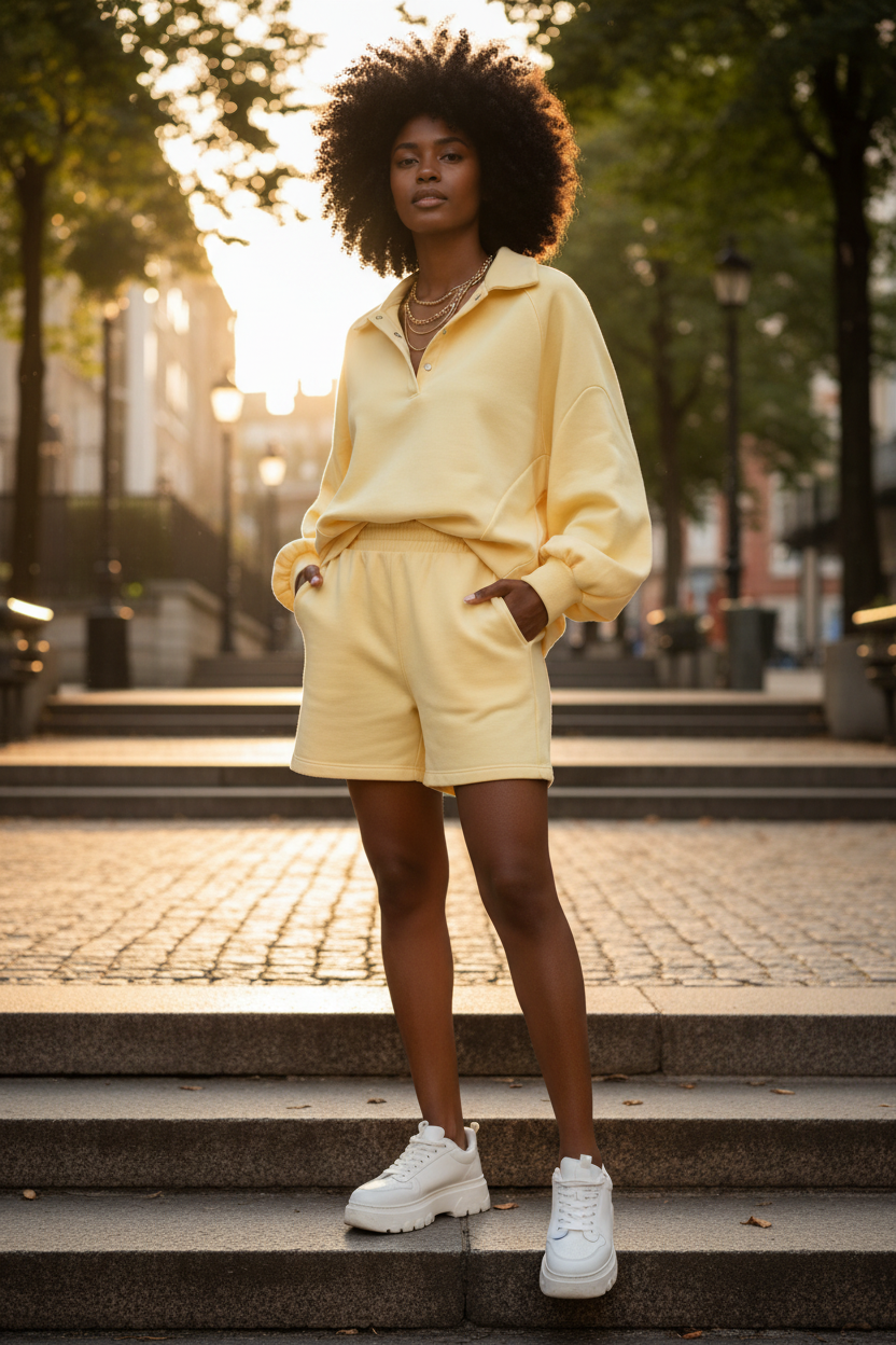 Yellow Polo Set - Street
