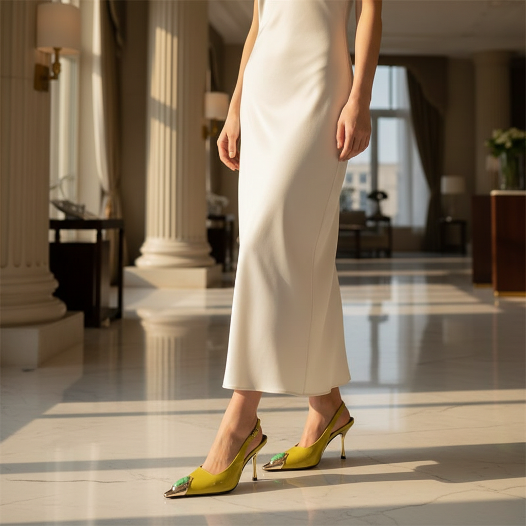 Yellow Slingback Lifestyle