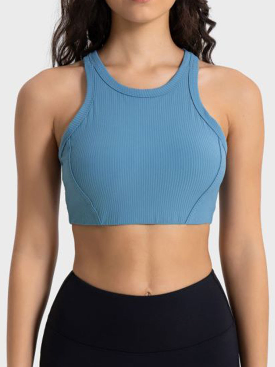 Ribbed Halter Crop Top