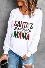 Load image into Gallery viewer, SANTA'S FAVORITE MAMA Graphic Sweatshirt
