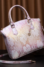 Load image into Gallery viewer, Croc-Effect Structured PU Leather Handbag

