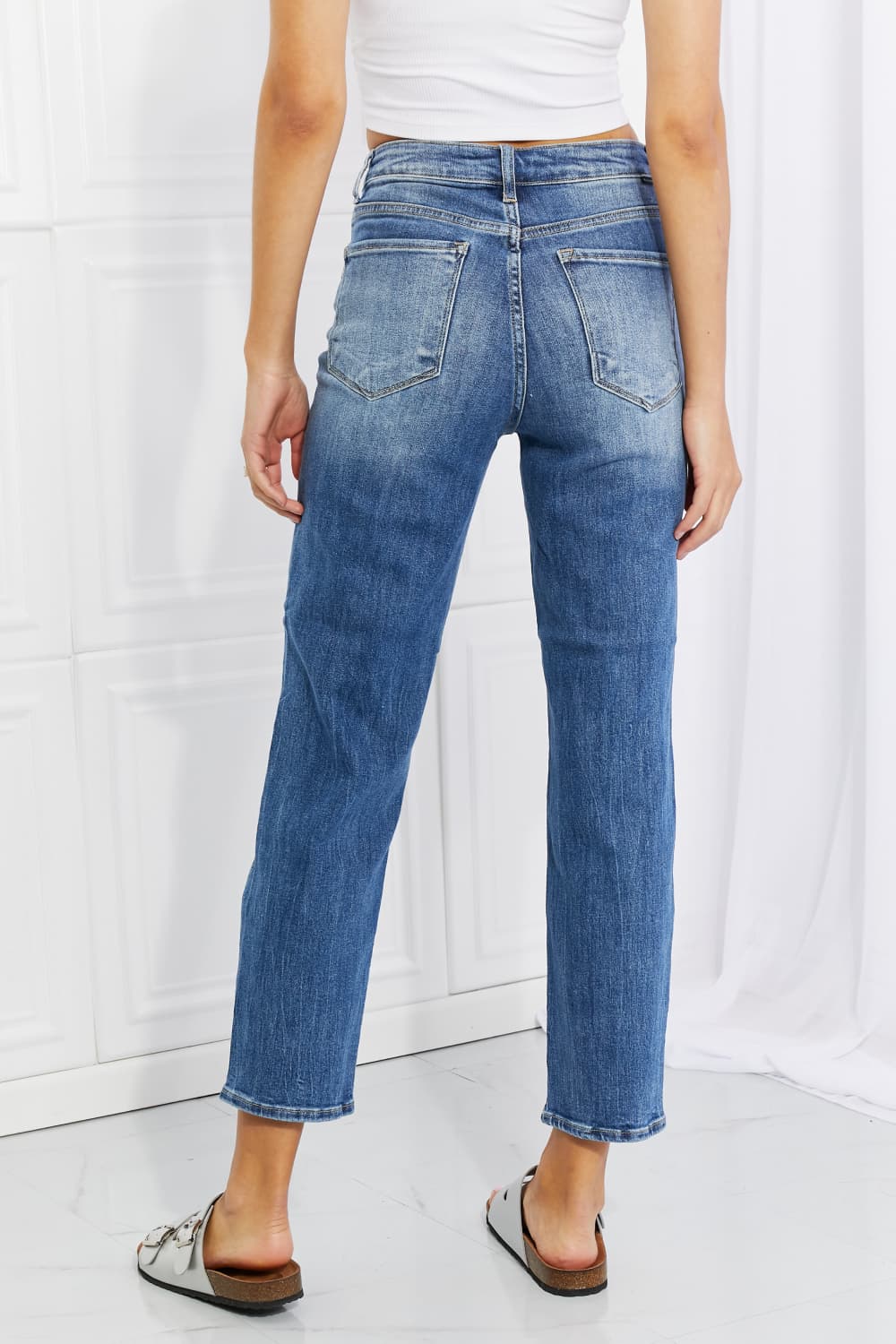 High Rise Relaxed Cropped Jeans