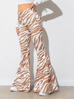 Load image into Gallery viewer, Floral High Waist Flare Leg Pants
