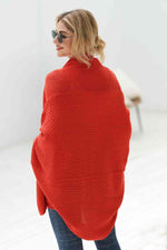 Load image into Gallery viewer, Double Take Dolman Sleeve Open Front Ribbed Trim Longline Cardigan
