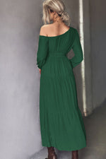 Load image into Gallery viewer, Belted One-Shoulder Maxi Dress
