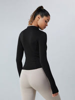 Load image into Gallery viewer, Mock Neck Zip Up Active Outerwear
